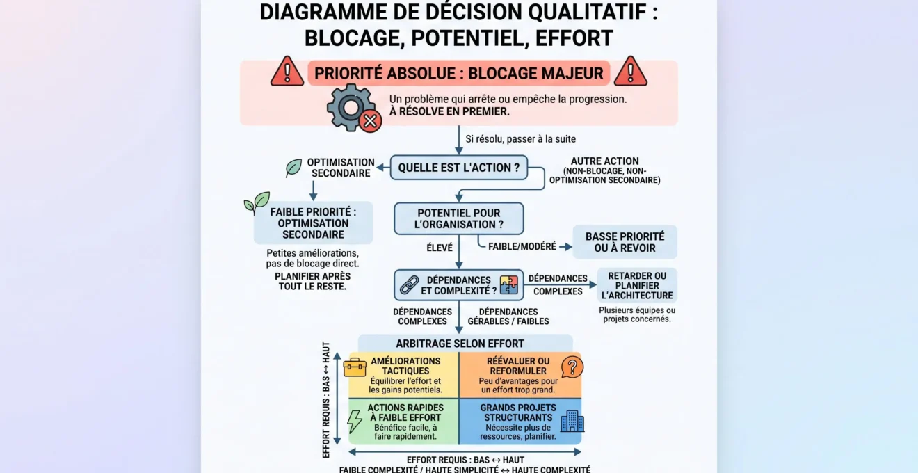 Schéma de priorisation des actions SEO