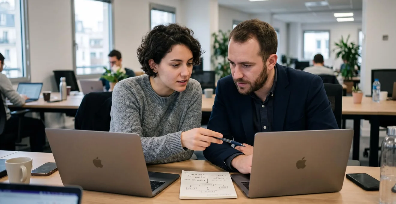 Équipe analysant une stratégie SEO durable